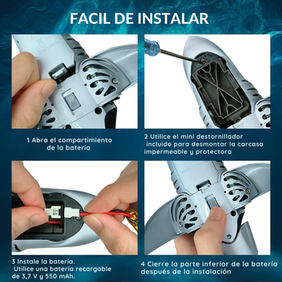 AQUASHARK® - TIBURON A CONTROL REMOTO