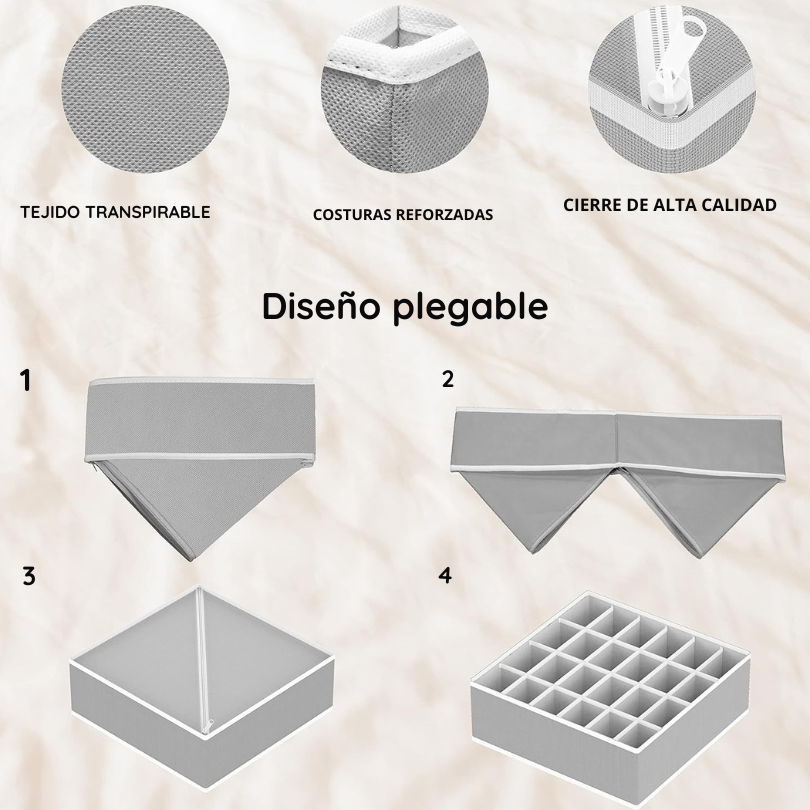 Organizador de ropa interior y medias 4 en 1  - LuxeOrder®