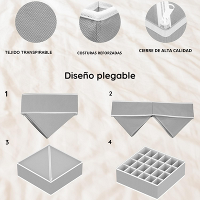 Organizador de ropa interior y medias 4 en 1  - LuxeOrder®
