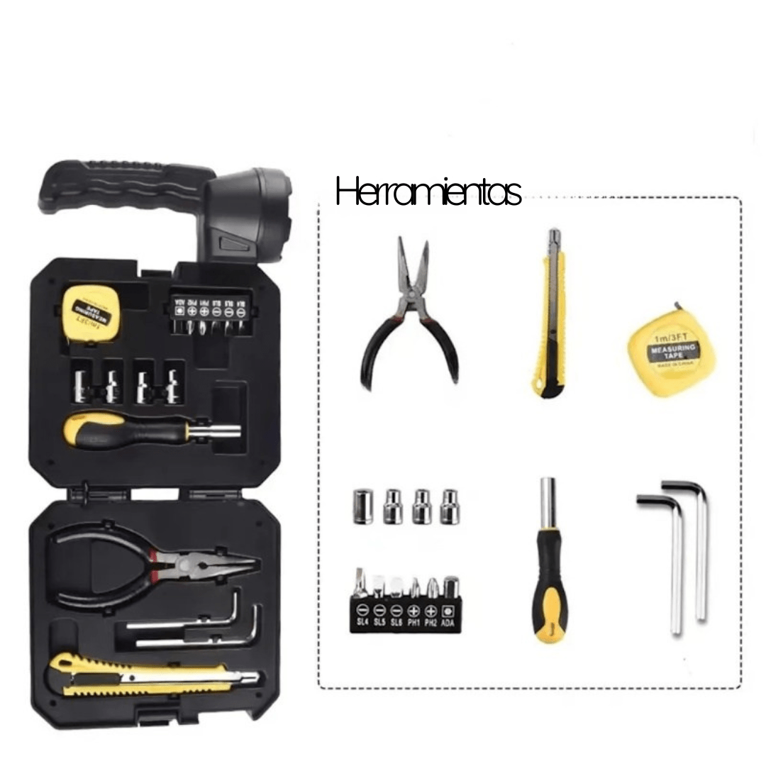 Kit de Herramientas, Linterna Y Cargador - MasterGear® - DIgitalben